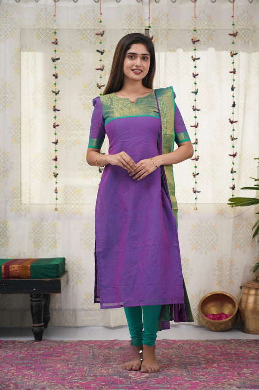 Chic Cotton Kurta and Dupatta Set