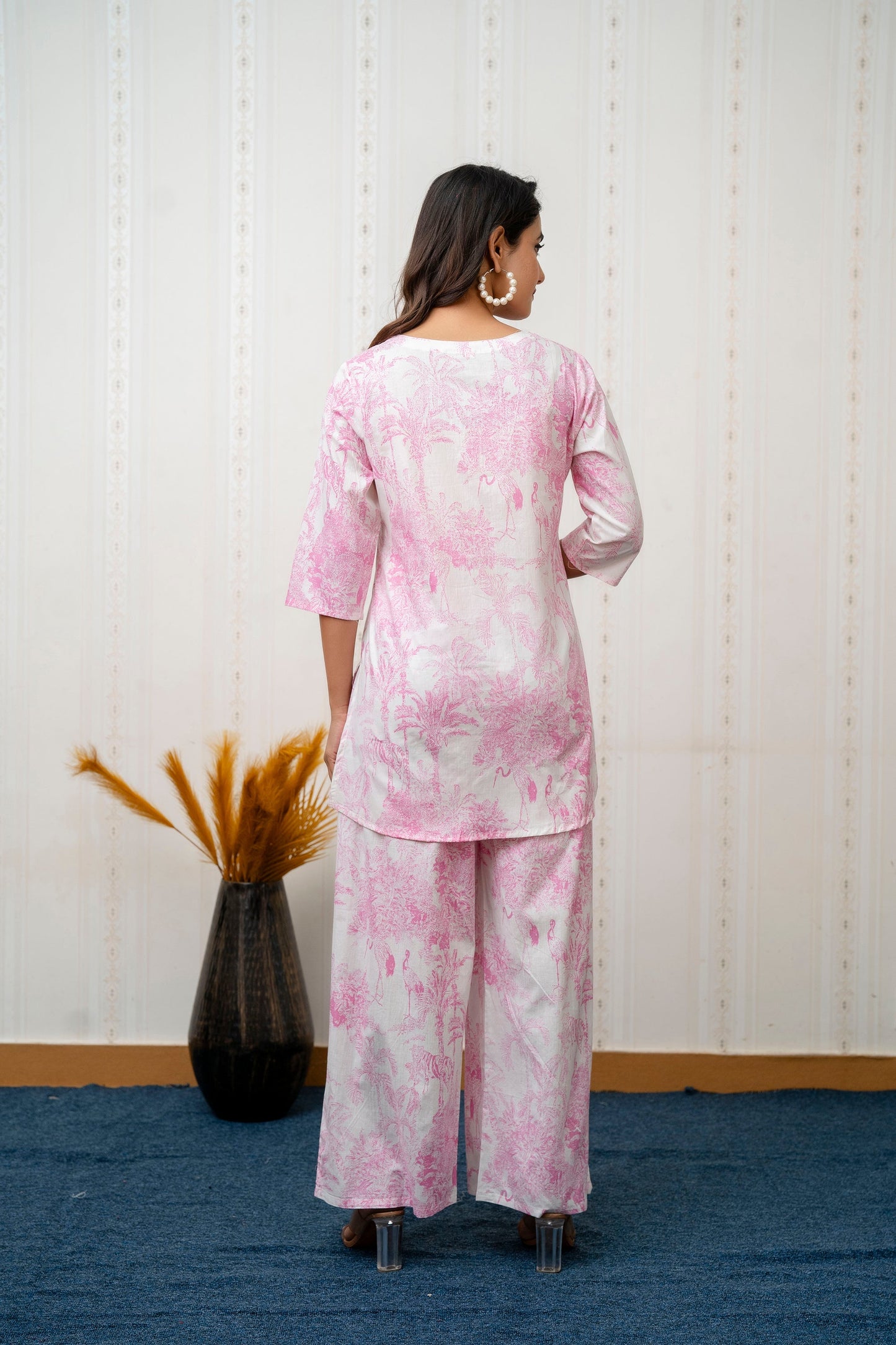 Blush Medow pink Rayon Co-ord set