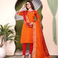 Cotton Kurti and Dupatta with Intricate Weaving Work