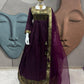 Melobita Silk Full-Length Anarkali Gown Kurti with Sheer Golden-Border Dupatta
