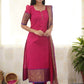 Stylish Pink Cotton Kurti with Black Border – Comfort Meets Class.