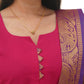 Stylish Pink Cotton Kurti with Black Border – Comfort Meets Class.