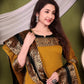 Cotton Kurti and Dupatta with Intricate Weaving Work