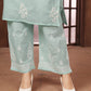 Beautiful Green Chikankari Cotton Kurti with pant