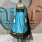 Elegant Sky Blue Antalkali Suit with Jacquard Silk & Net Dupatta