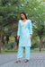 Comfortable Sky Blue Chikankari Kurti with Pant for Women