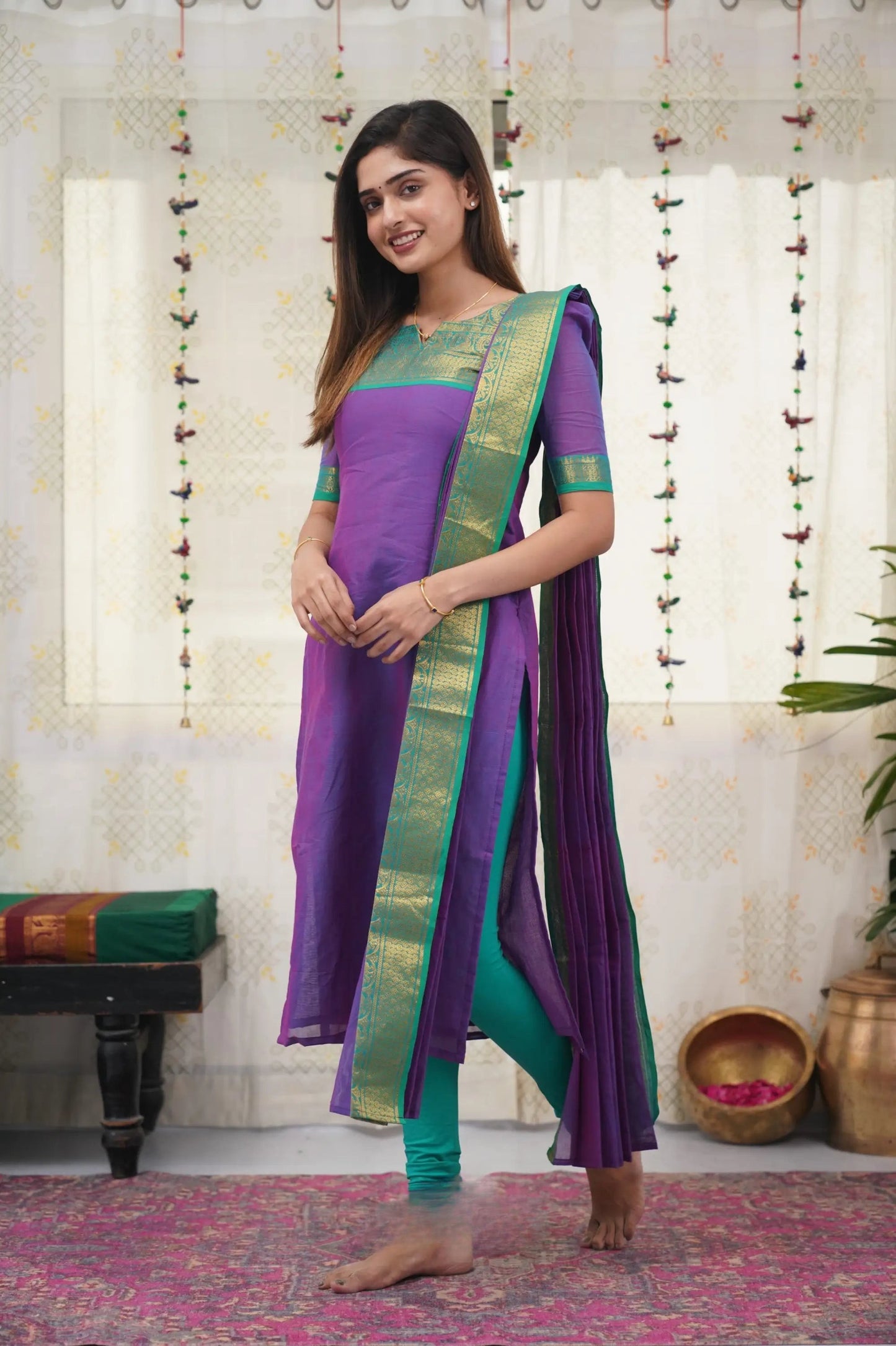 Chic Cotton Kurta and Dupatta Set