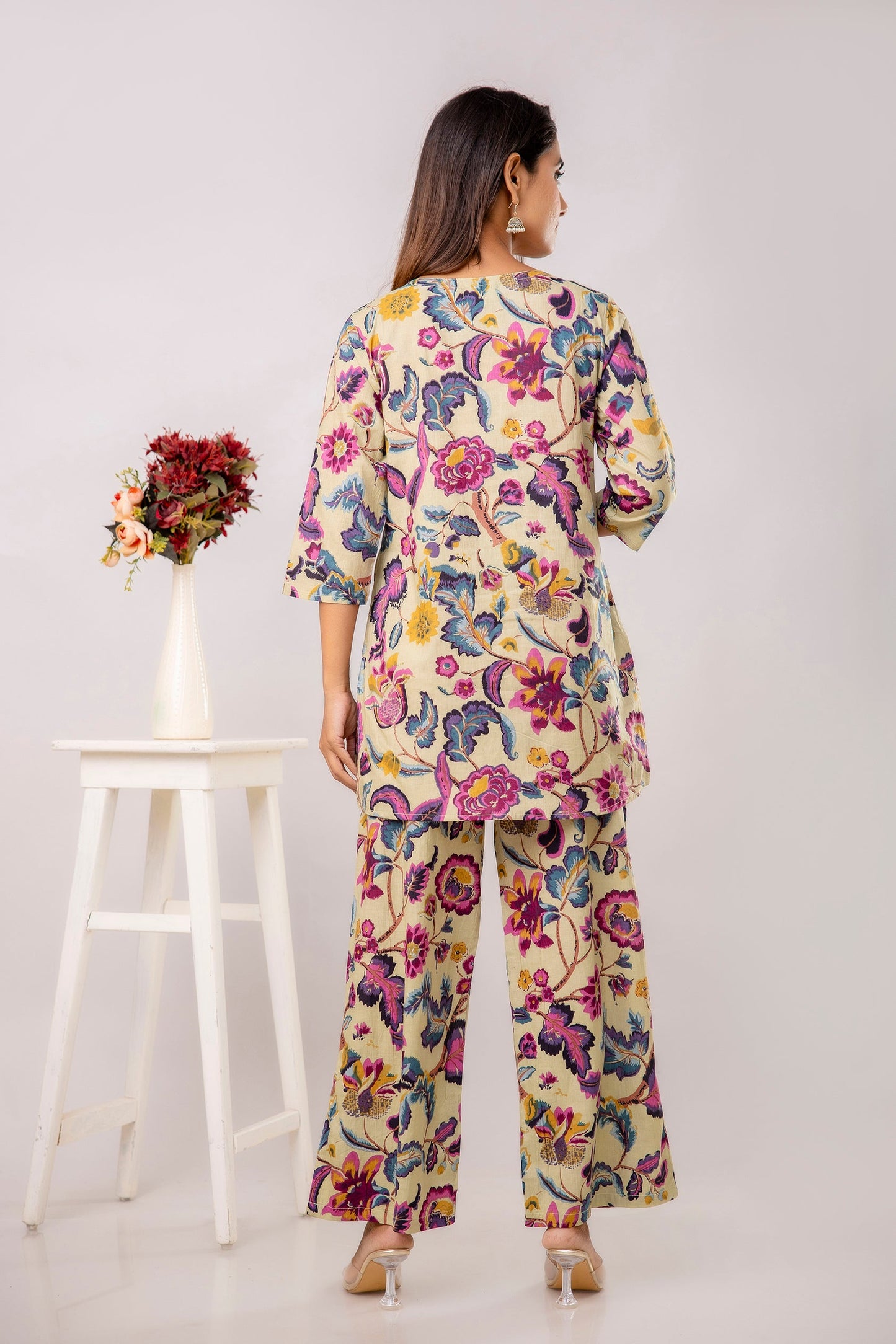 Tropical Hues Breezy Moods Rayon Co-ord Set