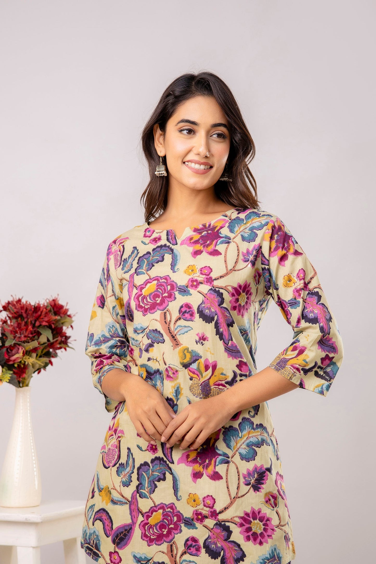 Tropical Hues Breezy Moods Rayon Co-ord Set