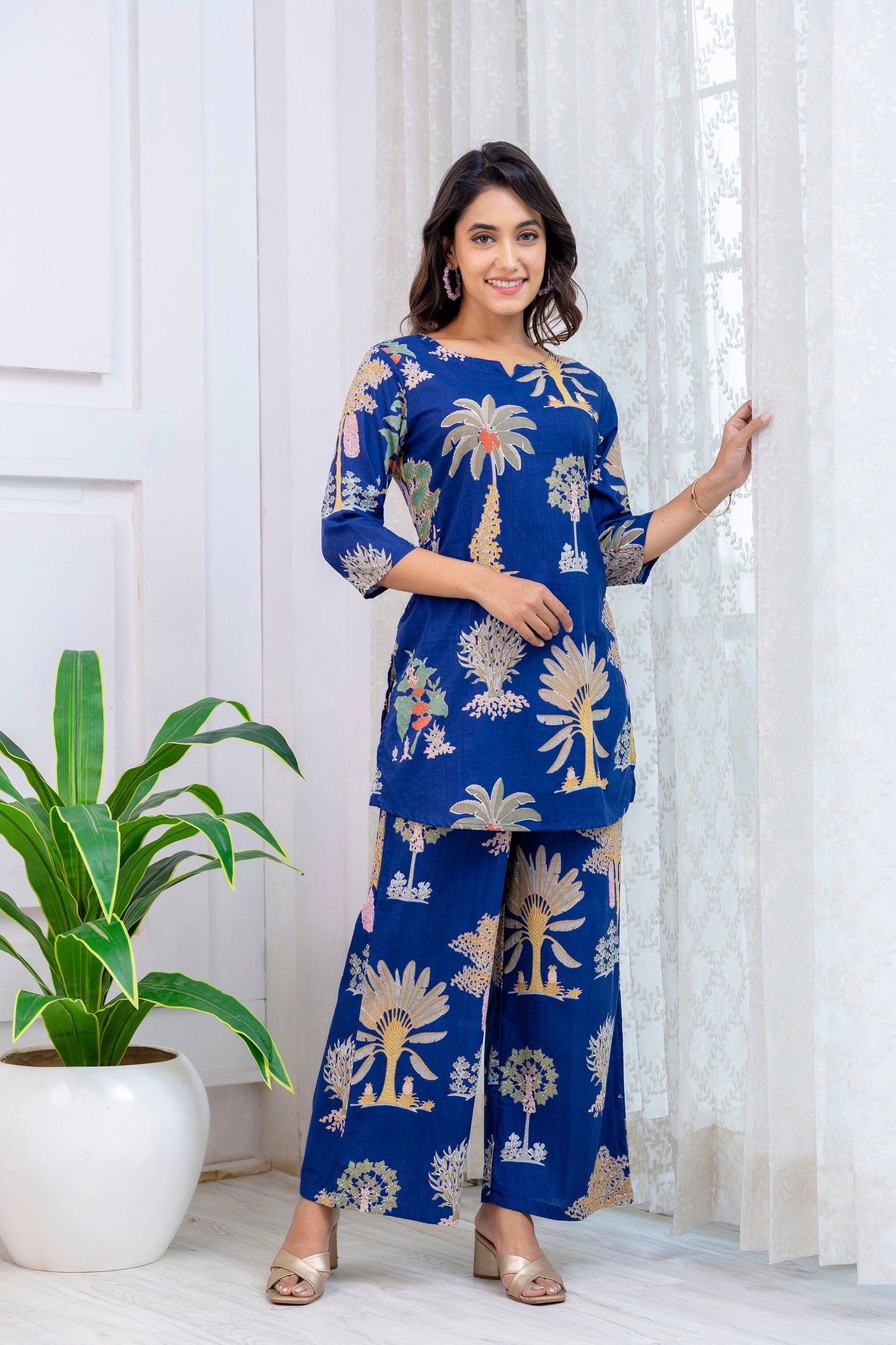 Blue Crush Rayon Co-ord set