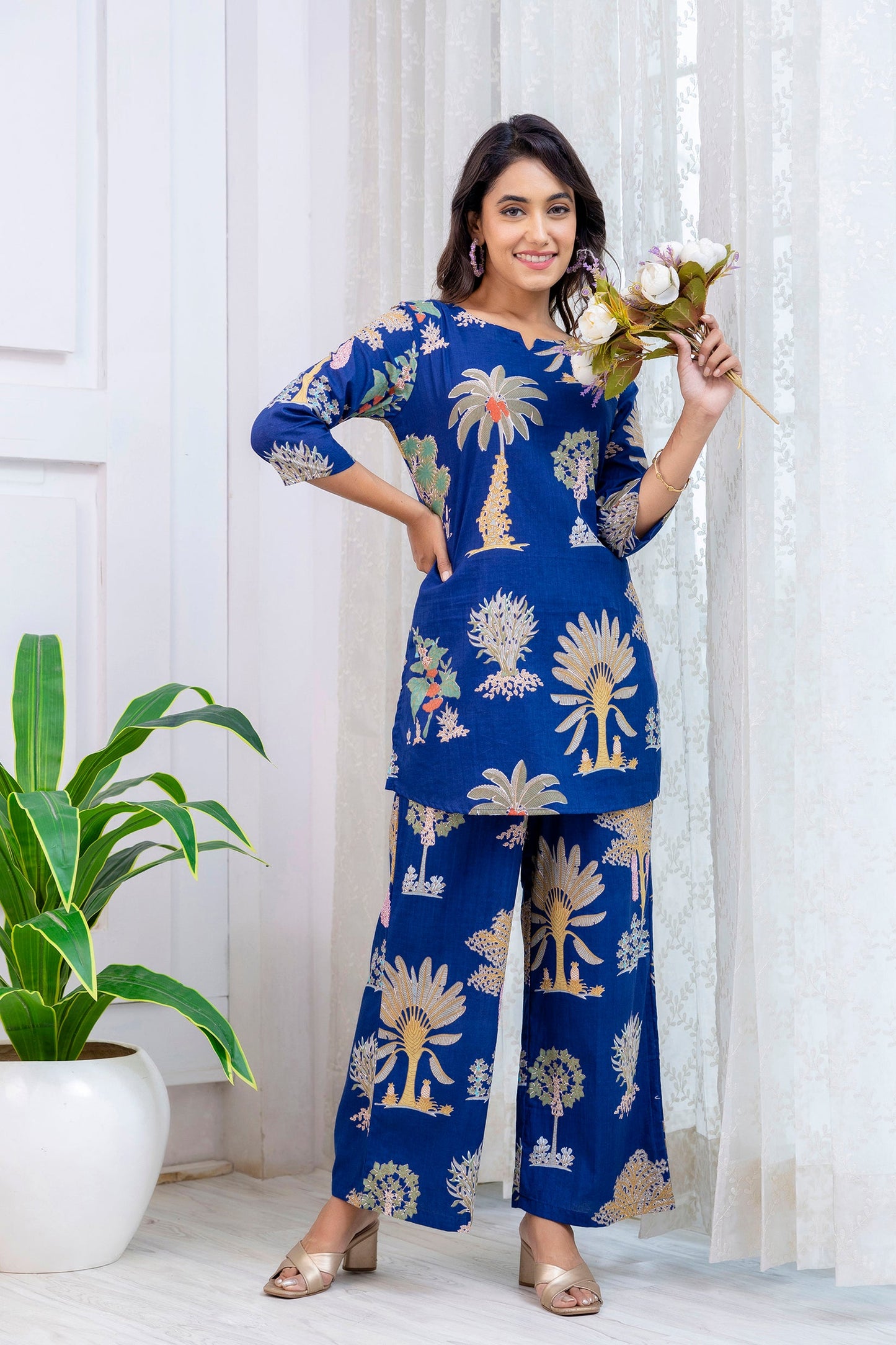 Blue Crush Rayon Co-ord set