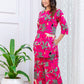 Pink Botanical Rayon  Co-ord set