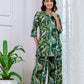 Forest Flow Green Rayon Co-ord set
