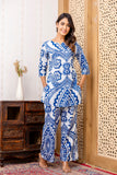 Deep Sea Chic Rayon Co-ord set