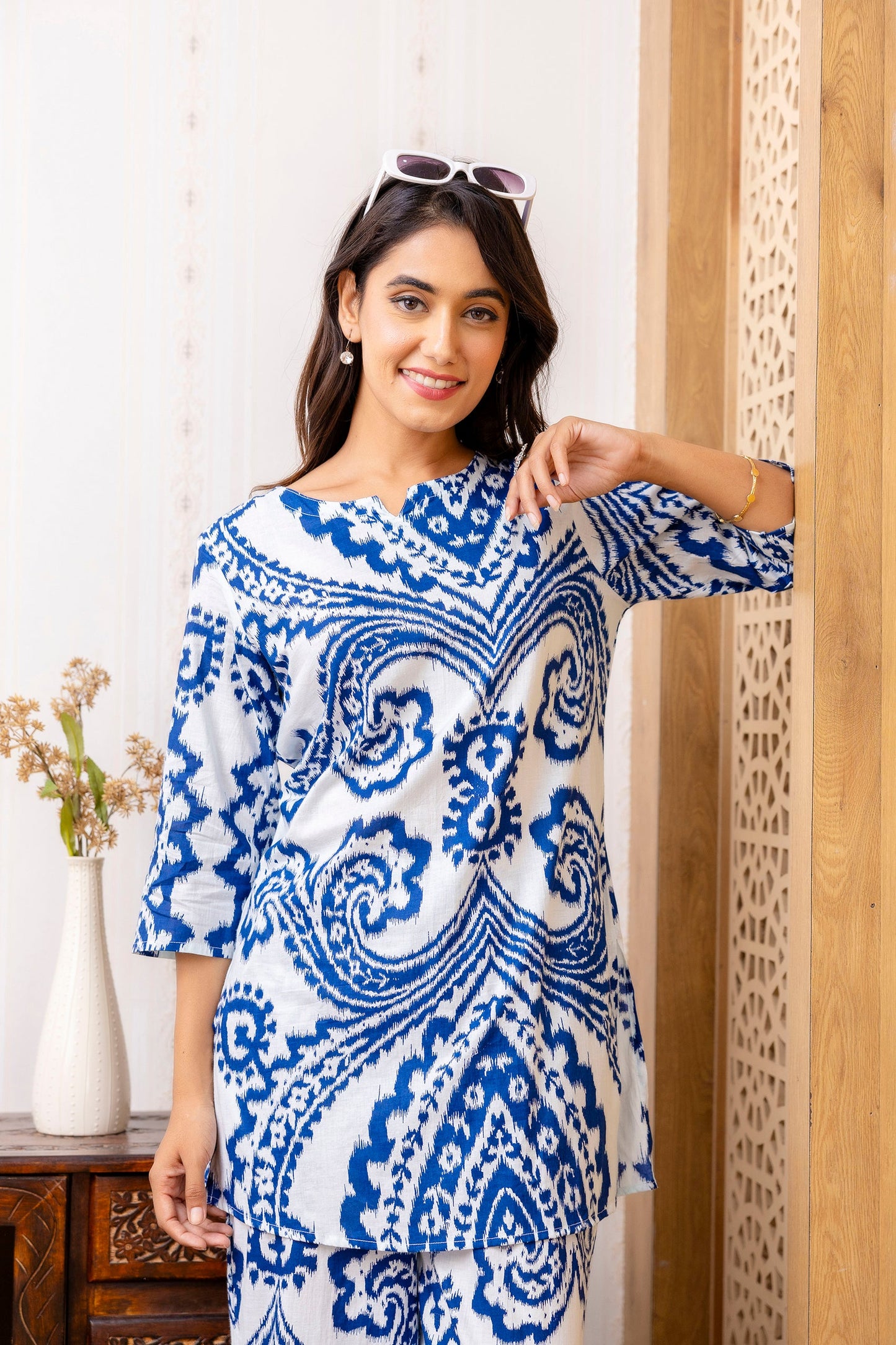 Deep Sea Chic Rayon Co-ord set