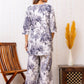White Floral Rayon Co-ord set