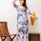 White Floral Rayon Co-ord set