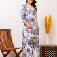 White Floral Rayon Co-ord set