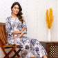White Floral Rayon Co-ord set