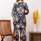 Blue Haze Abstract Rayon Co-ord Set