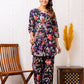 Elegant Black Rayon Co-ord set