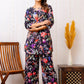 Elegant Black Rayon Co-ord set