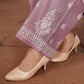 Beautiful Purple Chikankari Cotton Kurti with pant