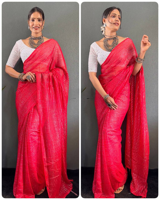 Shimmer Look Soft Nylon Saree