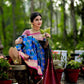 Traditional Soft Lichi Silk Saree with Exclusive Contrast Blouse