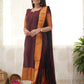 Maroon Cotton Kurti with Bold Orange Border – Classic Charm Meets Contemporary Style
