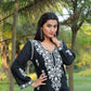 Comfortable Black Chikankari Kurti with Pant for Women