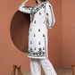 Classic Ethnic Wear – Rayon White Chikankari Kurti & Pant
