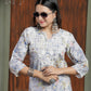 Trendy Yellow Women’s Chikankari Cotton Kurti & Pant