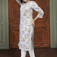 Trendy Yellow Women’s Chikankari Cotton Kurti & Pant
