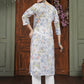 Trendy Yellow Women’s Chikankari Cotton Kurti & Pant