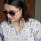 Trendy Yellow Women’s Chikankari Cotton Kurti & Pant