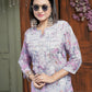 Trendy Pink Women’s Chikankari Cotton Kurti & Pant