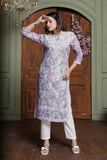 Trendy Pink Women’s Chikankari Cotton Kurti & Pant