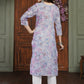 Trendy Pink Women’s Chikankari Cotton Kurti & Pant