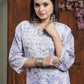 Trendy Levander Women’s Chikankari Cotton Kurti & Pant