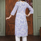 Trendy Levander Women’s Chikankari Cotton Kurti & Pant