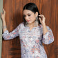 Trendy Orange Women’s Chikankari Cotton Kurti & Pant