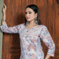 Trendy Orange Women’s Chikankari Cotton Kurti & Pant