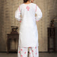Classic & Stylish Rayon Slub White Chikankari Kurti Pant Collection