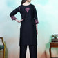 Trendy Black Chikankari Embroidery Kurti & Pant for Women