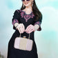 Trendy Black Chikankari Embroidery Kurti & Pant for Women