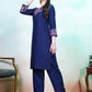 Trendy Blue Chikankari Embroidery Kurti & Pant for Women