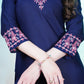 Trendy Blue Chikankari Embroidery Kurti & Pant for Women