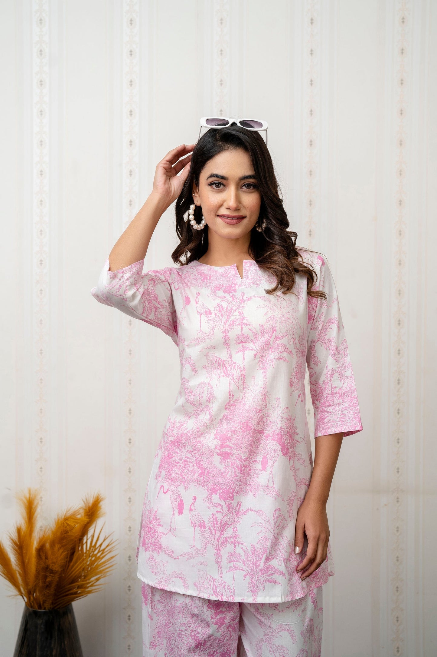 Blush Medow pink Rayon Co-ord set