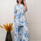 Azure Bloom Rayon Co-ord set